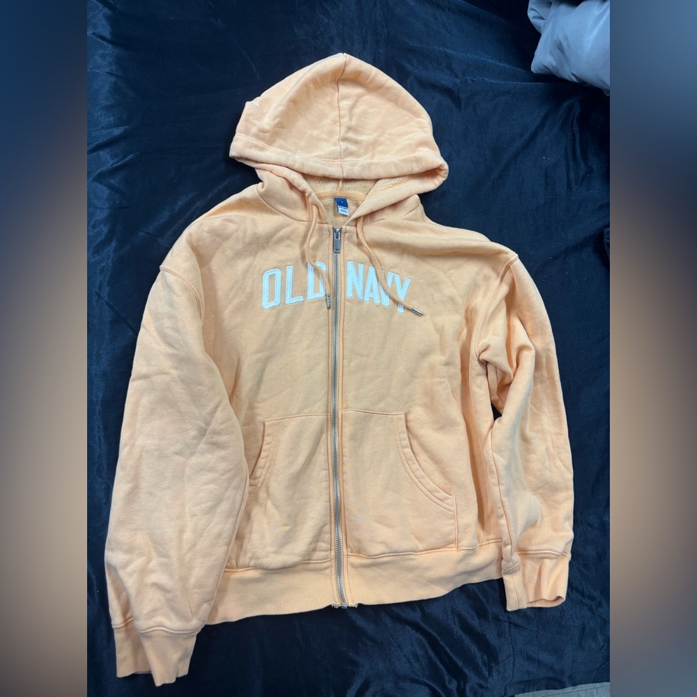 Orange Old Navy zip up hoodie